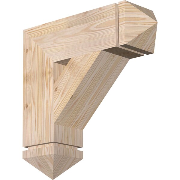 Ekena Millwork Traditional Arts & Crafts Smooth Bracket, Douglas Fir, 5 1/2"W x 20"D x 20"H BKT06X20X20TRA03SDF - main